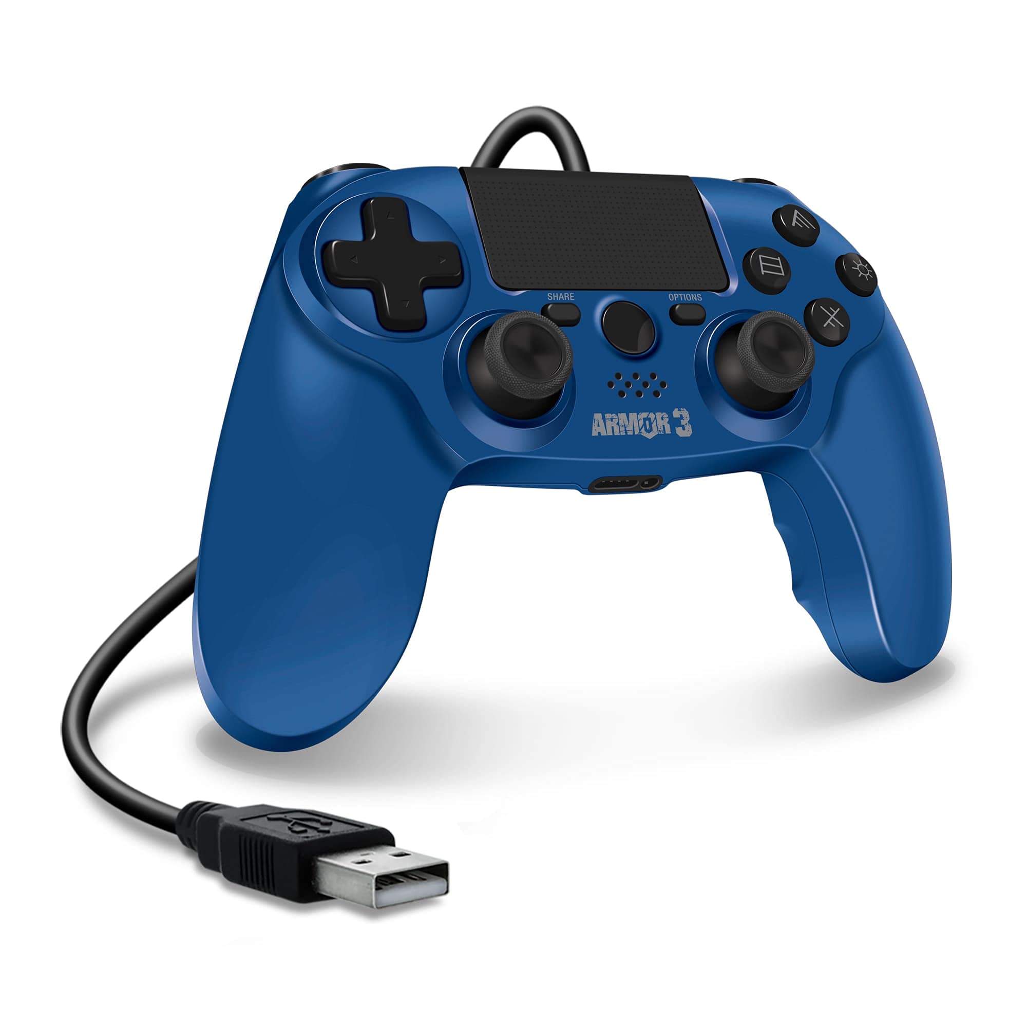 Amazon.com: Armor3 Wired Game Controller for PS4/ PC/Mac (Blue
